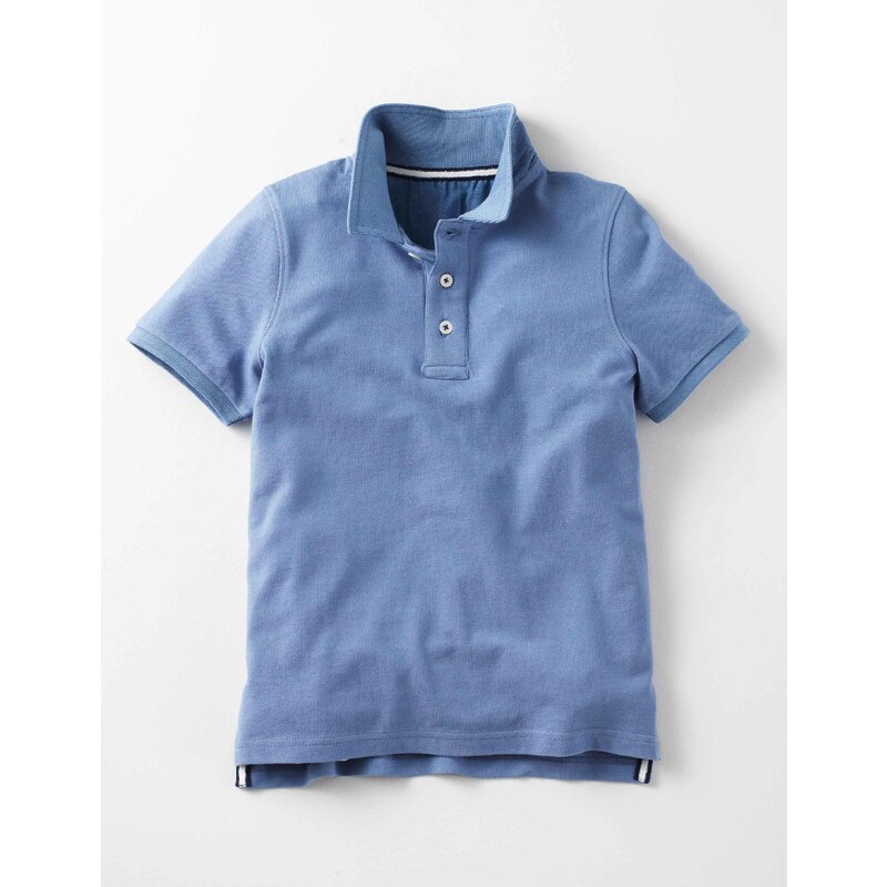 Poloshirt aus Piqué Hellblau Jungen Boden