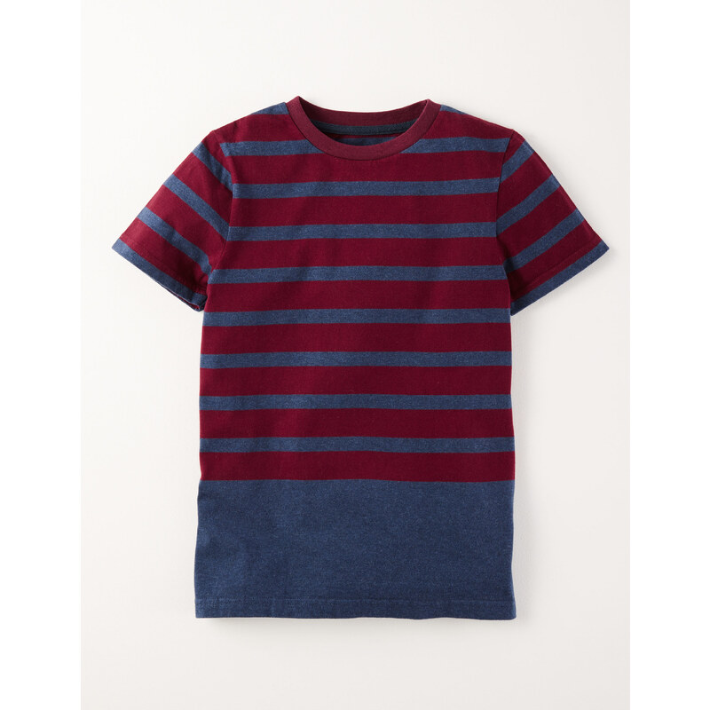 T-Shirt mit raffiniertem Streifenmotiv Rot Jungen Boden