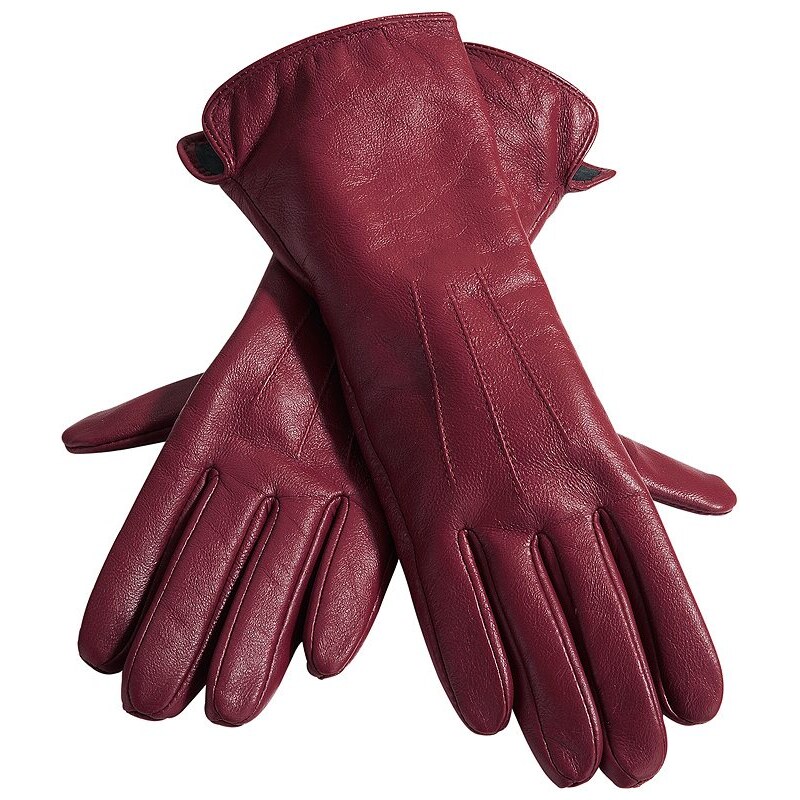 Heine Große Größen: Handschuhe, bordeaux, Gr.7-8