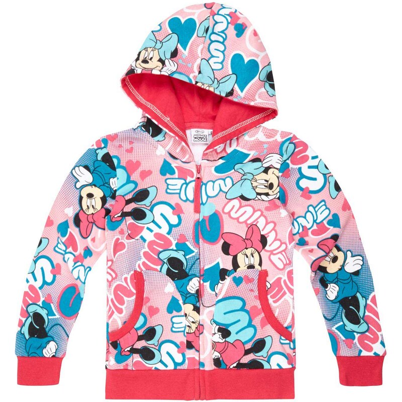 Disney Minnie Sweatjacke pink in Größe 104 für Mädchen aus Kapuze: 100% Baumwolle 60 % Baumwolle 40 % Polyester