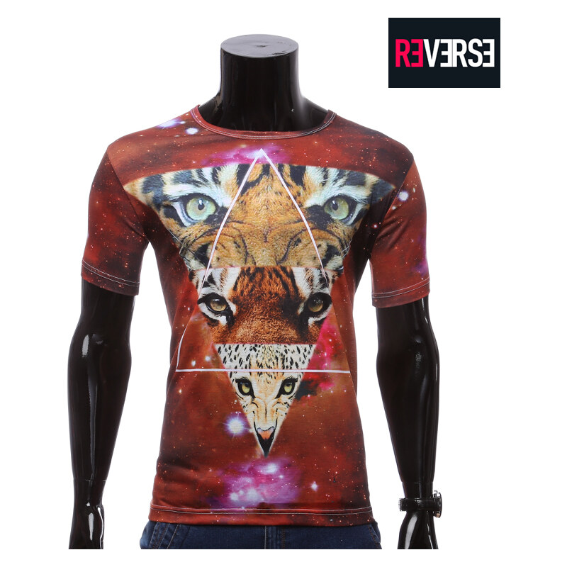 Re-Verse T-Shirt mit Universum-Print Tiger - L