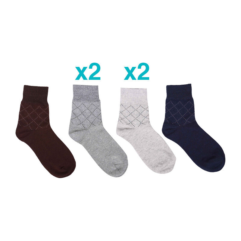 Lesara 6er-Set Socken mit elastischem Bündchen