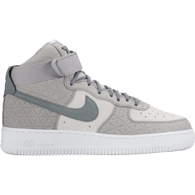 Nike Damen Sneakers Air Force 1 Hi Premium Suede Matte Silver/Pure Platinum/Weiß/Cool Grey, schwarz, verfügbar in Größe 40.5,40,39