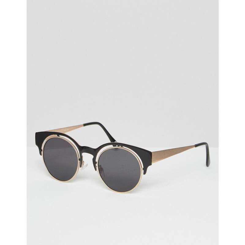 ASOS - Sonnenbrille mit schwebenden Gläsern - Schwarz