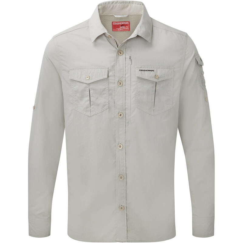 Craghoppers: Herren Funktionshemd / Outdoor-Hemd NosiLife Adventure LS Shirt mit Insektenschutz, beige, verfügbar in Größe XL