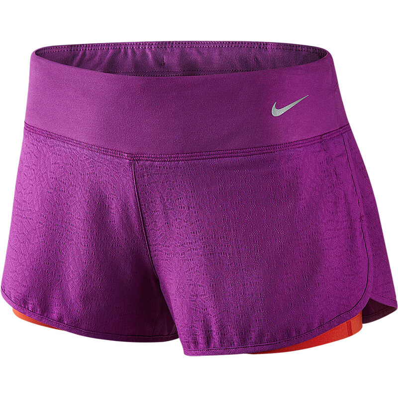 Nike Damen Laufshorts Rival Jacquard 2in1 Short, lila, verfügbar in Größe 34