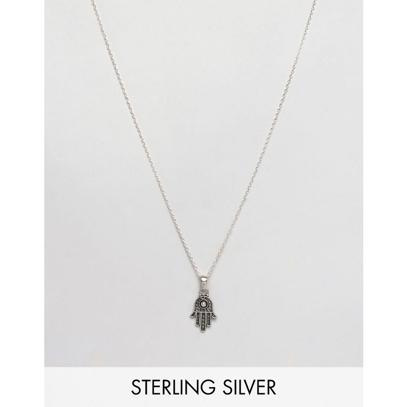 Kingsley Ryan - Halskette aus Sterlingsilber mit Hand-Anhänger - Silber