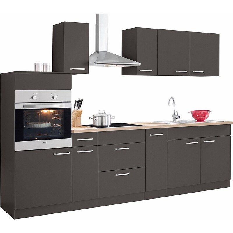 Küchenzeile mit E-Geräten »Basel«, Breite 280 cm