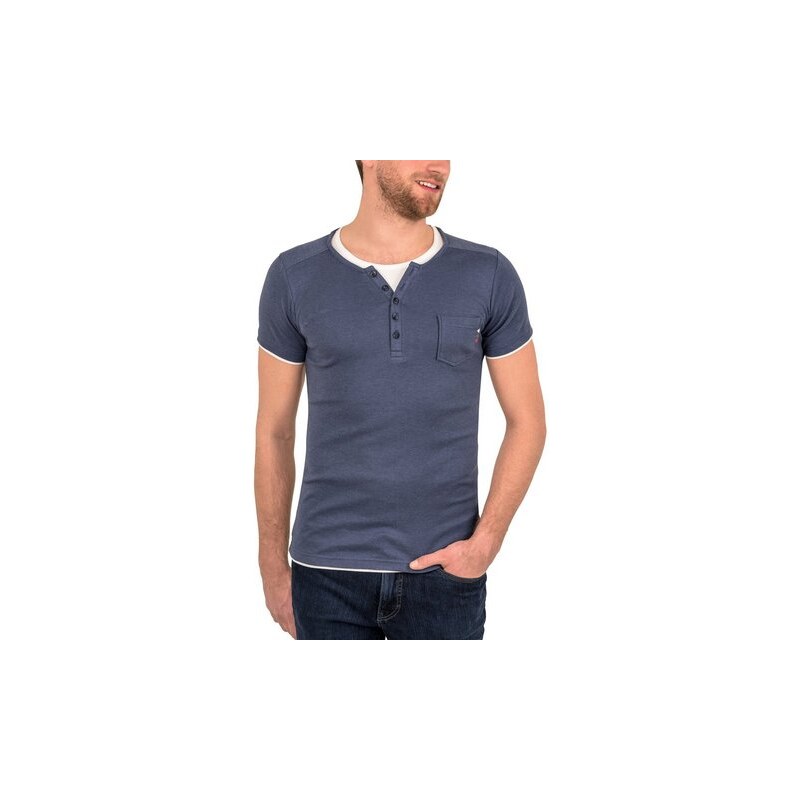 Henley-Shirt PADDOCK'S blau L,M,S,XL,XXL