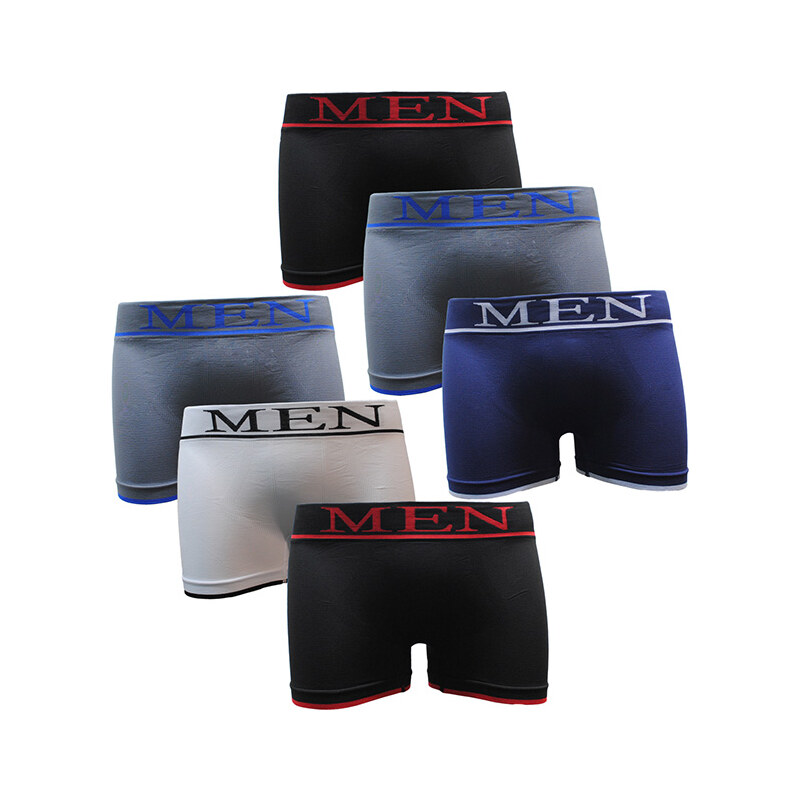 Lesara 6er-Set Boxershorts mit Men-Schriftzug - L-XL