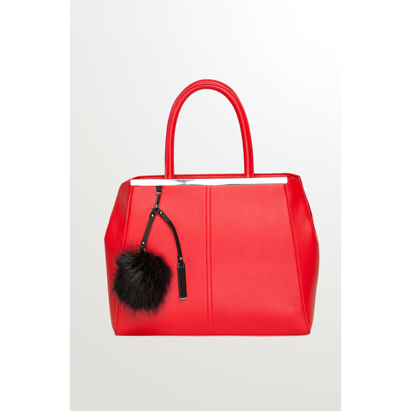Orsay Große Handtasche mit Pompon