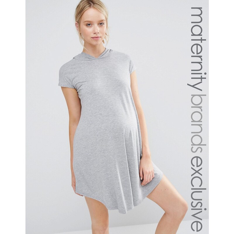 Club Lounge - Maternity - Oversize-Kleid aus Jersey mit Kapuze - Grau