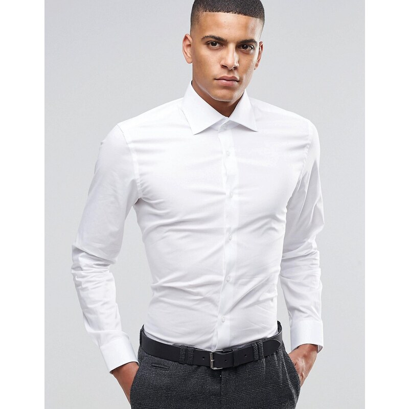 Reiss - Elegantes schmal geschnittenes Hemd mit klassischem Kragen - Weiß