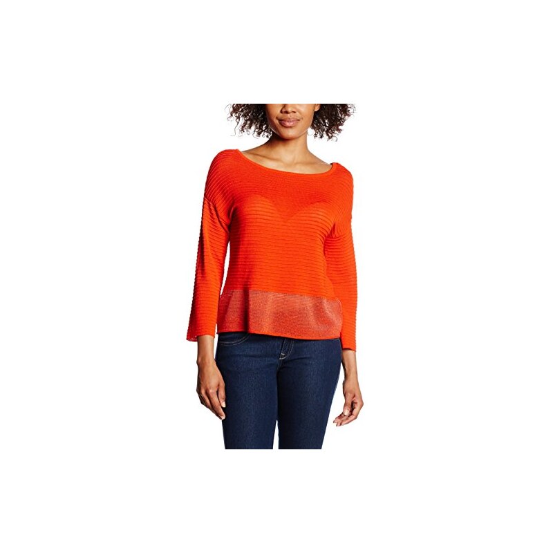 United Colors of Benetton Damen, Pullover, Ribbed boat neck