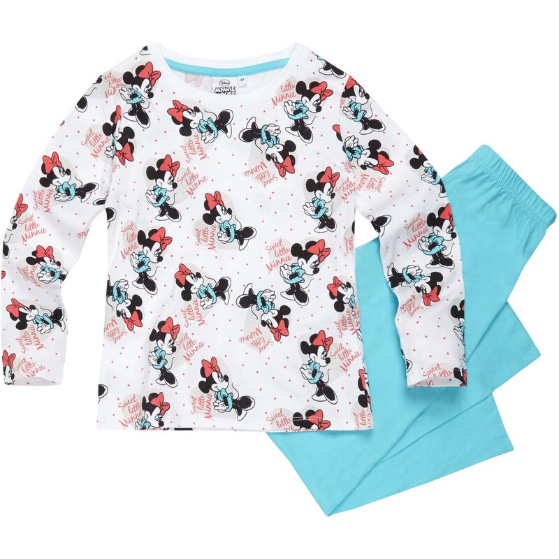 Disney Minnie Pyjama türkis in Größe 104 für Mädchen aus 100% Baumwolle
