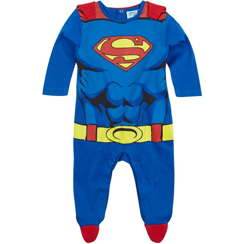 Superman Jumpsuit blau in Größe 62 für Jungen aus 100% Baumwolle