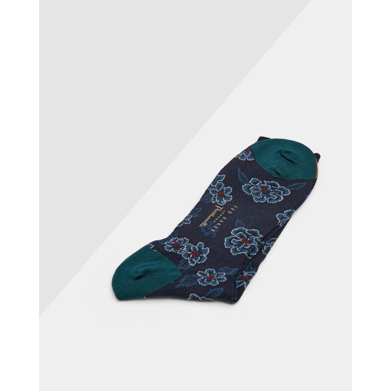 Ted Baker Socken mit Blumen-Print Marineblau