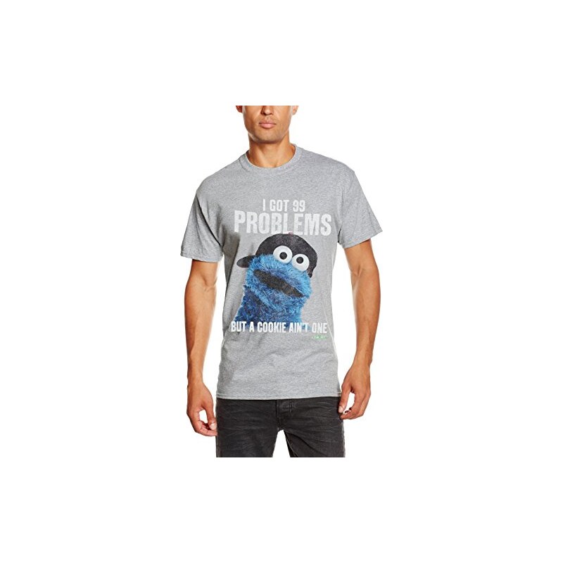 Sesame Street Herren T-Shirt Cookie Monster 99 Problems