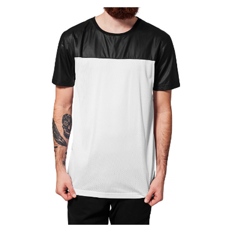 Urban Classics Mesh-T-Shirt im Colorblocking-Design - Weiß - XXL