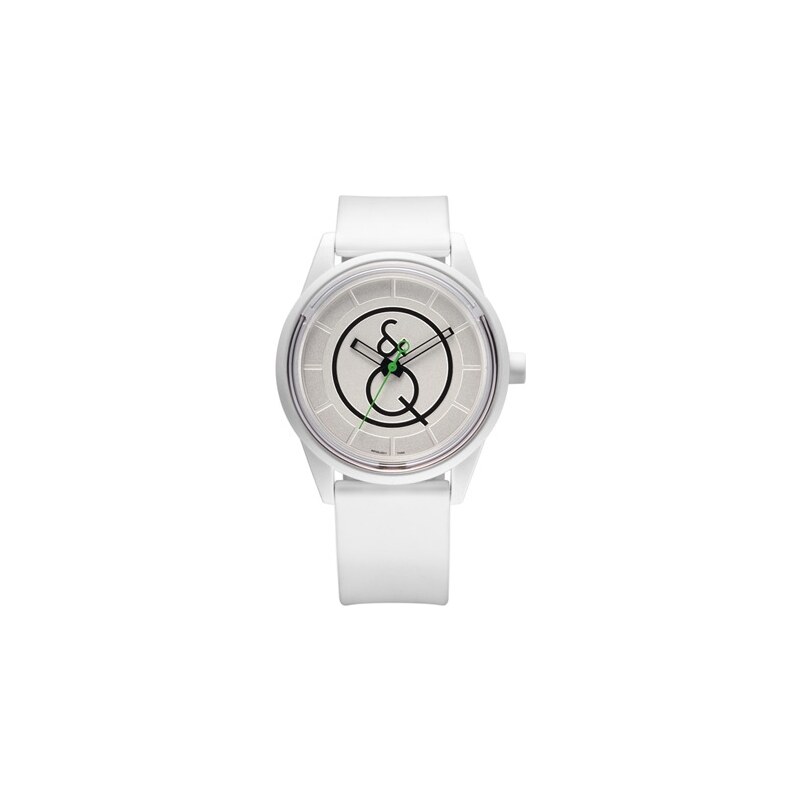 Q&Q Smile Solar weiße Armbanduhr unisex grün RP00J016Y