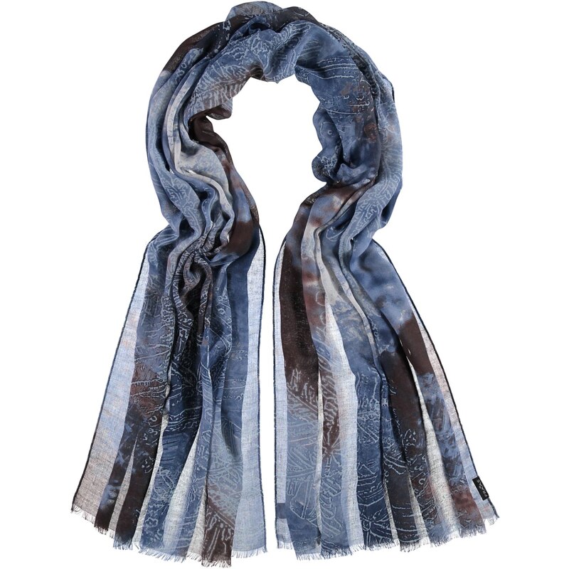 FRAAS Polyester-XXL-Schal mit Schneeflockenmuster in blau