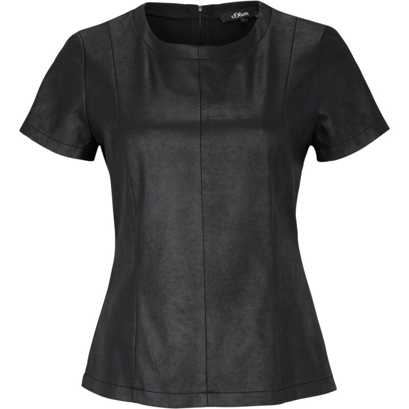 s.Oliver BLACK LABEL Shirt in Leder-Optik