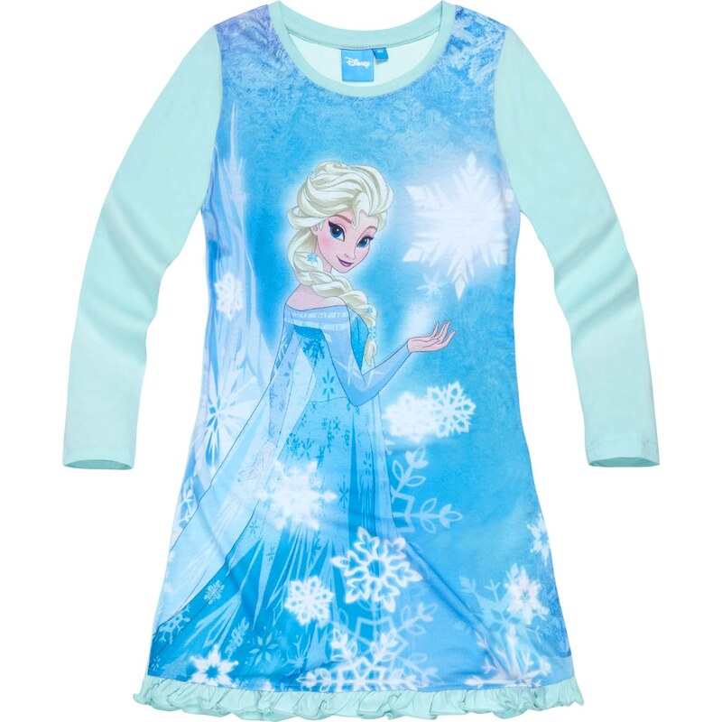 Disney Die Eiskönigin Nachthemd hellblau in Größe 104 für Mädchen aus Vorderseite: 100% Polyester 100% Baumwolle