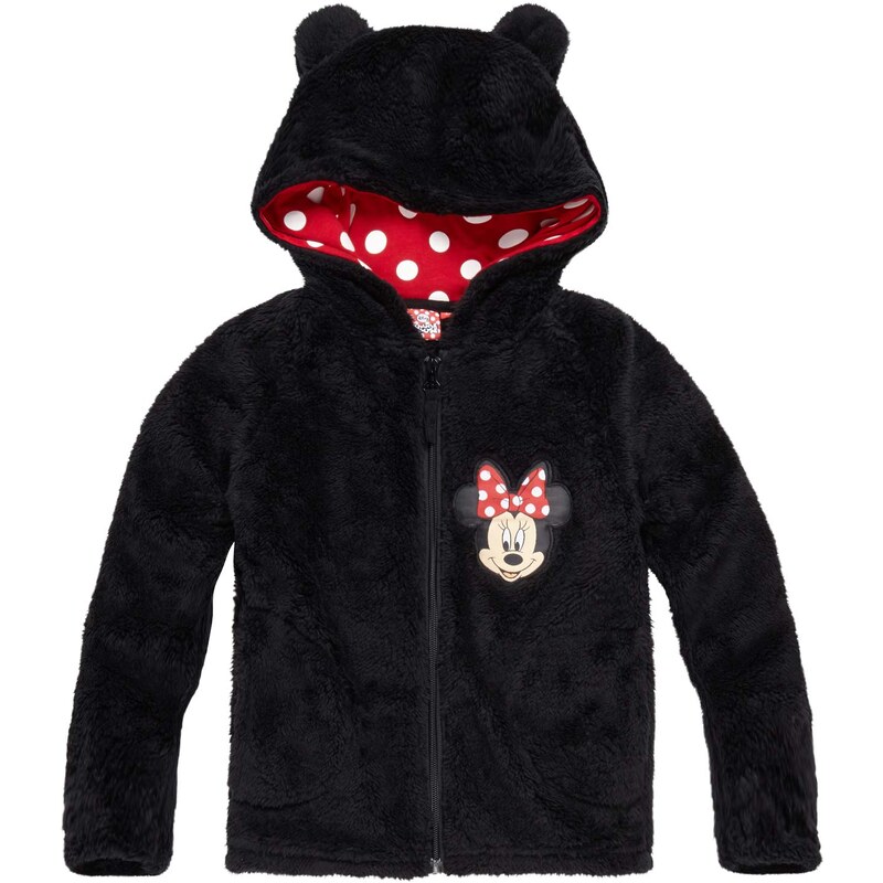 Disney Minnie Coral Fleece Jacke schwarz in Größe 104 für Mädchen aus 100 % Polyester