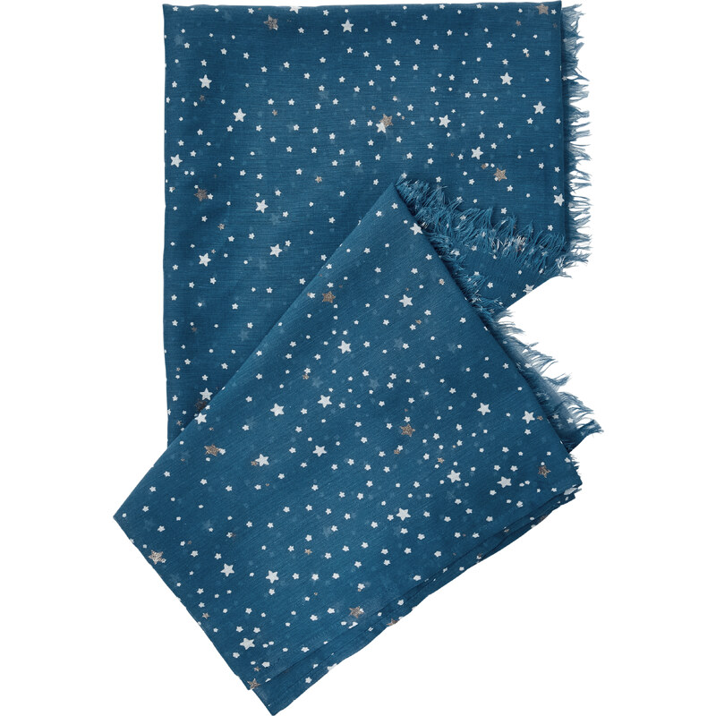 Cecil Fransentuch mit Sternenprint - celestial blue, Herren