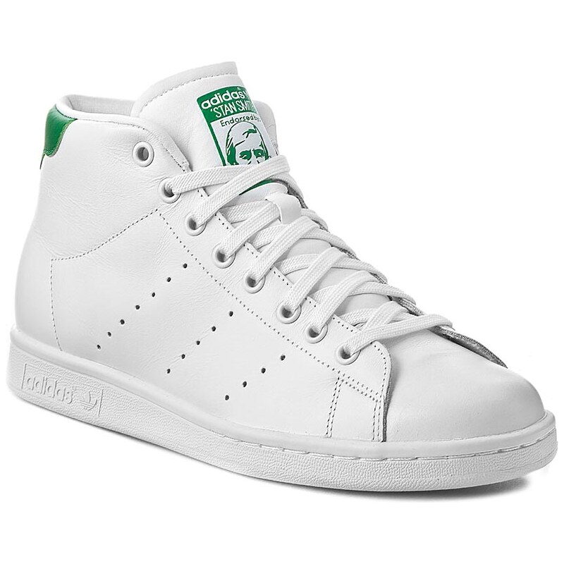 Schuhe adidas - Stan Smith Mid S75028 Ftwwht/Ftwwht/Green
