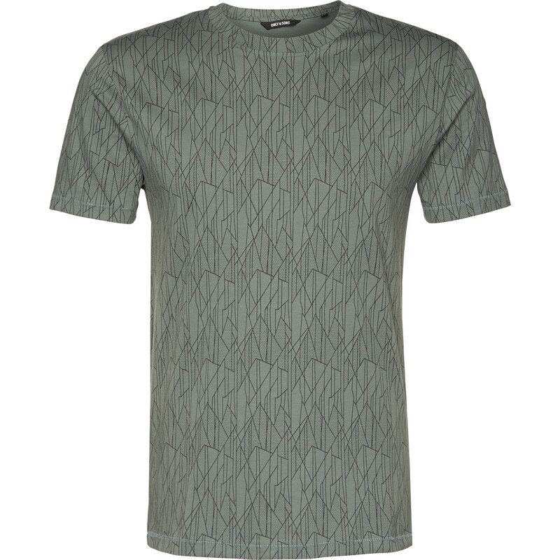 Only & Sons NOW AOP FITTED TEE