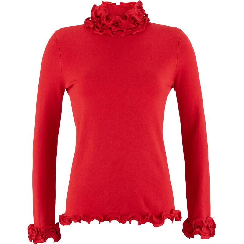 Pullover in rot für Damen von bonprix