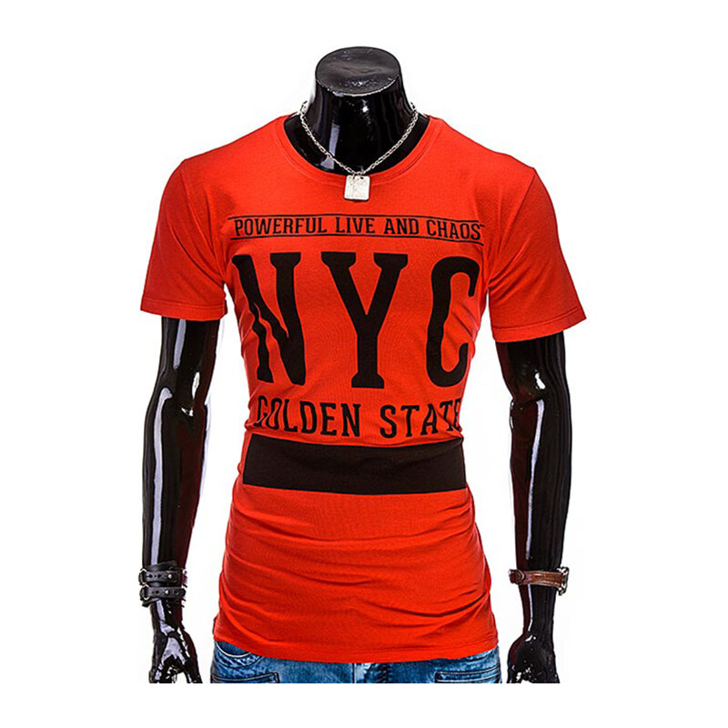 Lesara T-Shirt NYC Golden State - Rot - L
