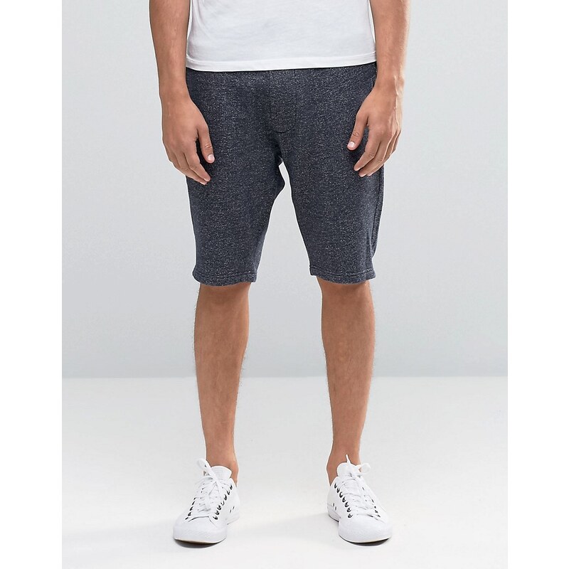Kubban - Jersey-Shorts mit ungesäumter Kante - Marineblau
