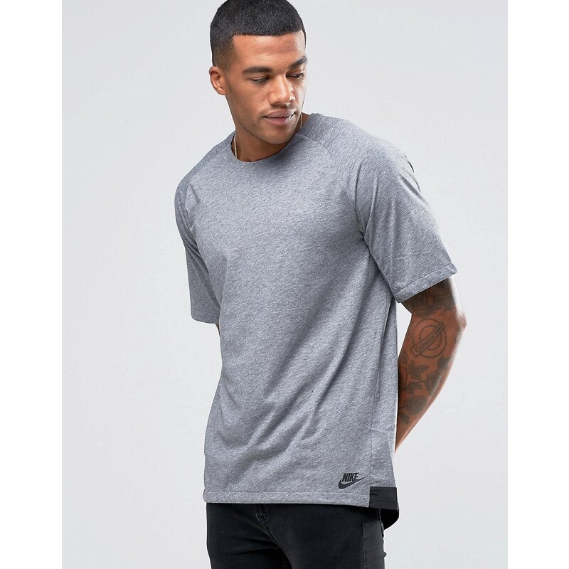 Nike - Graues T-Shirt aus verstärktem Strick, 805122-091 - Grau