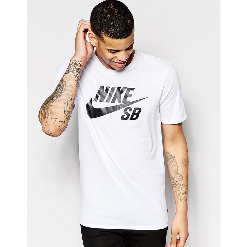 Nike SB - Logo T-Shirt in Weiß 821946-100 - Weiß