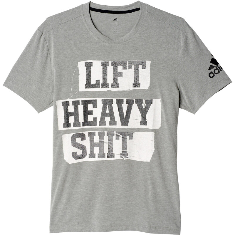 adidas Performance: Herren Trainingsshirt / T-Shirt Workout Graphic Tee, grau, verfügbar in Größe XL,L