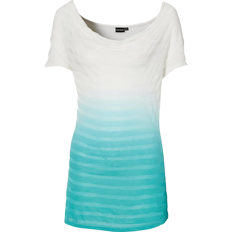 BODYFLIRT Shirt kurzer Arm in weiß (Wasserfall-Ausschnitt) für Damen von bonprix