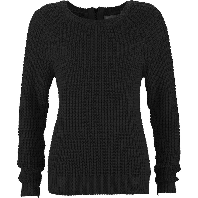 bpc bonprix collection Pullover langarm figurbetont in schwarz (Rundhals) für Damen von bonprix