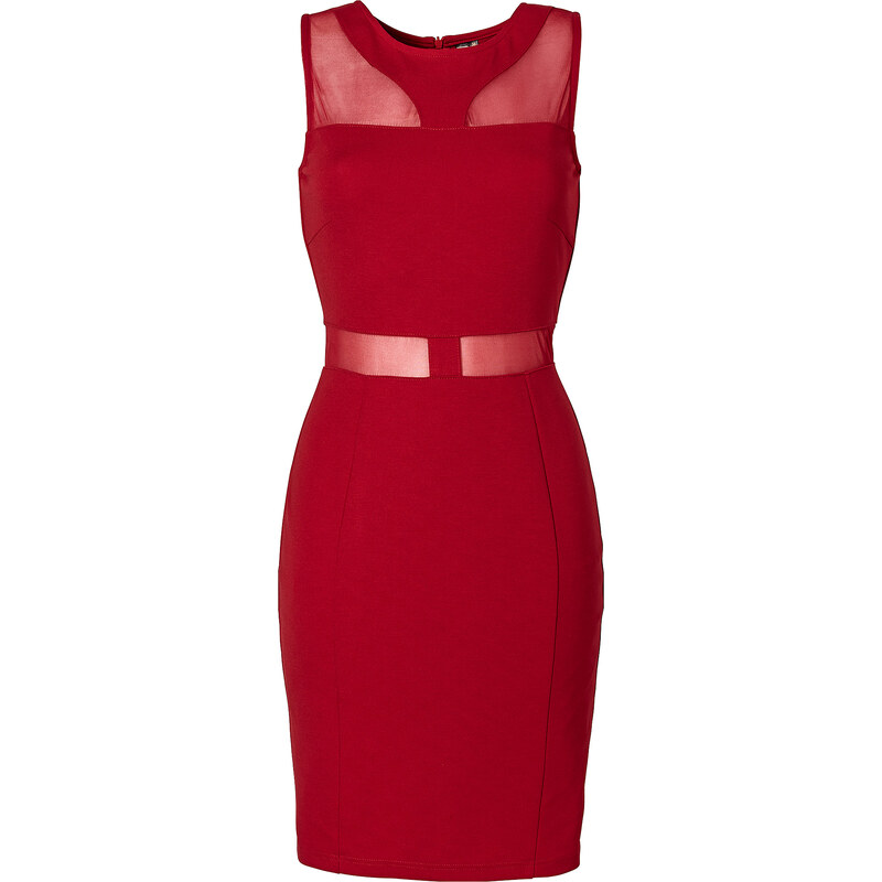 BODYFLIRT boutique Kleid ohne Ärmel in rot von bonprix