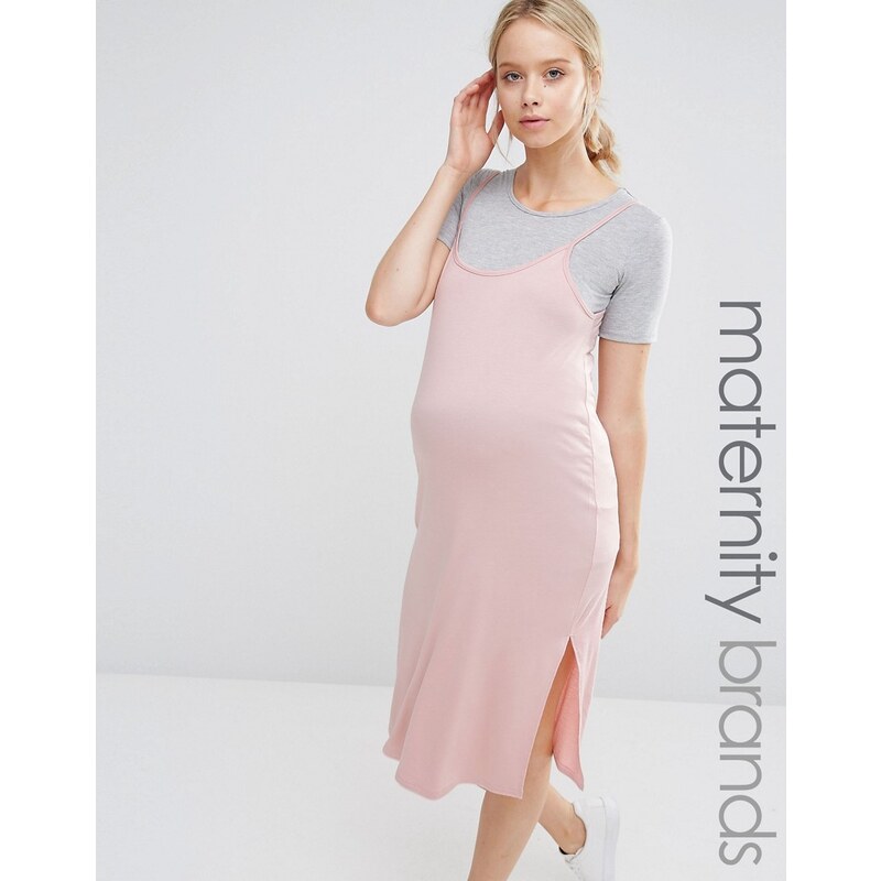 Bluebelle Maternity - 2 in 1 T-Shirt-Stillkleid - Rosa