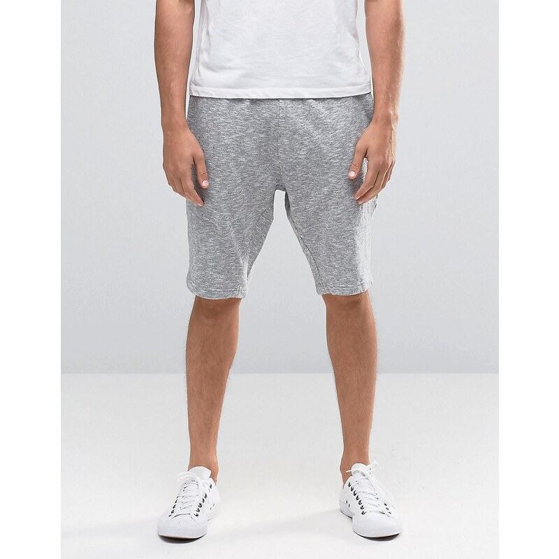 Kubban - Jersey-Shorts mit ungesäumter Kante - Grau