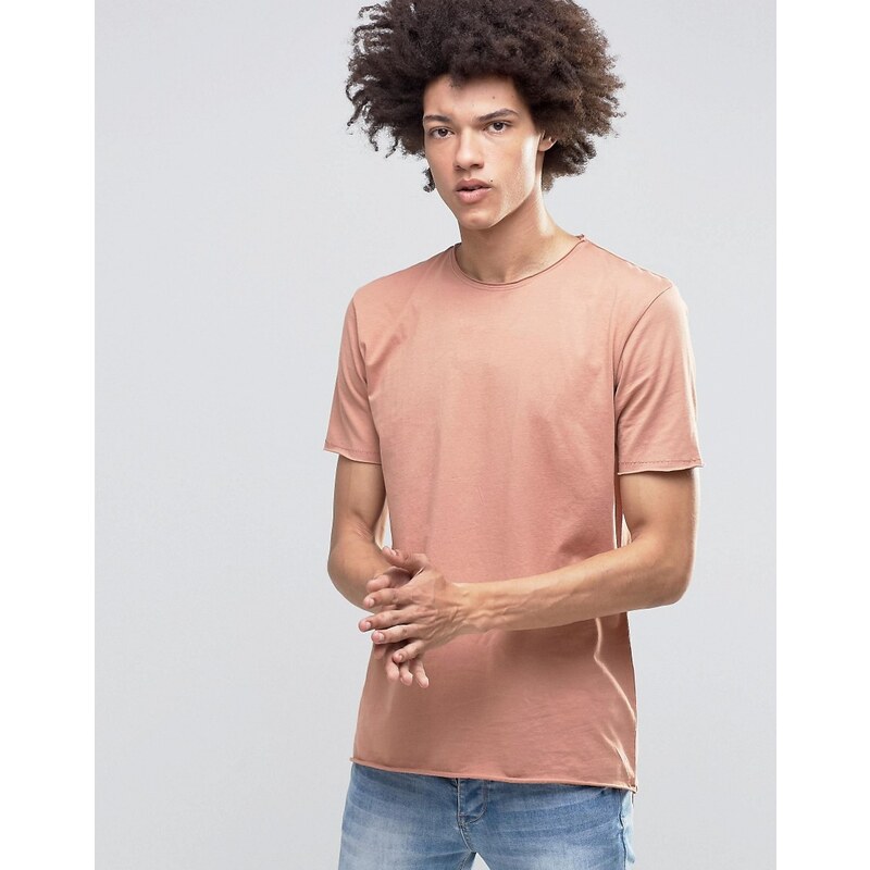 Kubban - T-Shirt mit unversäuberten Kanten - Rosa