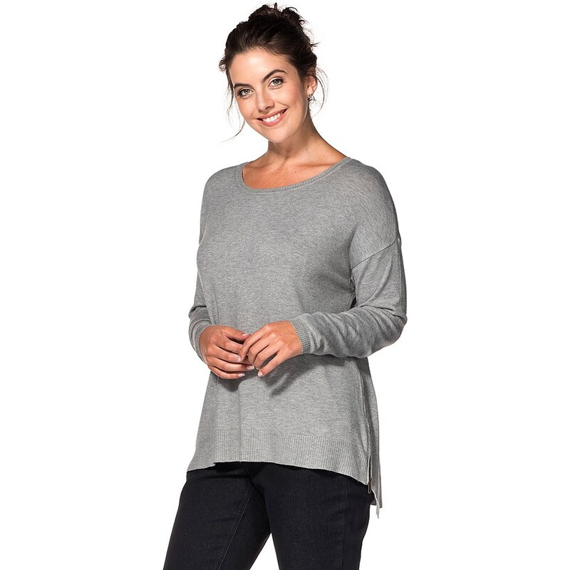 sheego Casual Oversized Pullover mit Zipper