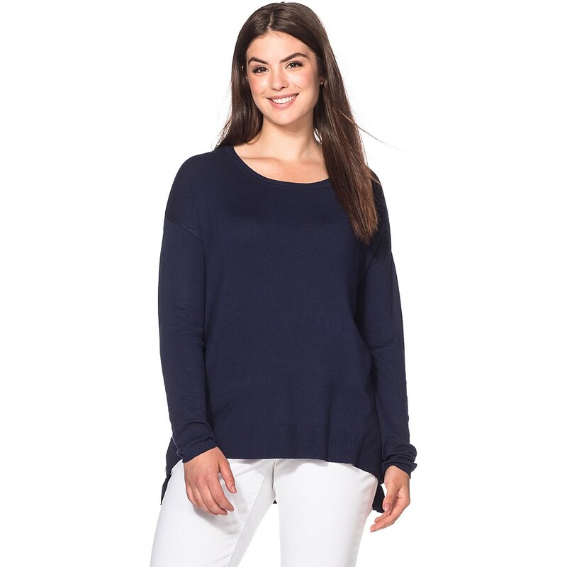 sheego Casual Oversized Pullover mit Zipper