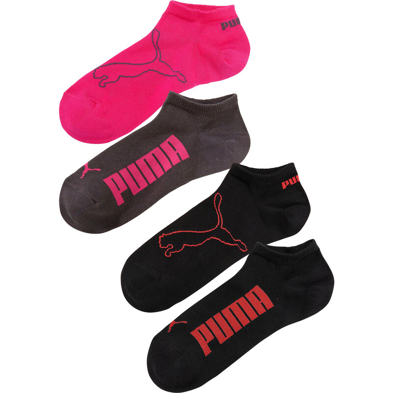 Puma Füßlinge (4er-Pack) in schwarz von bonprix