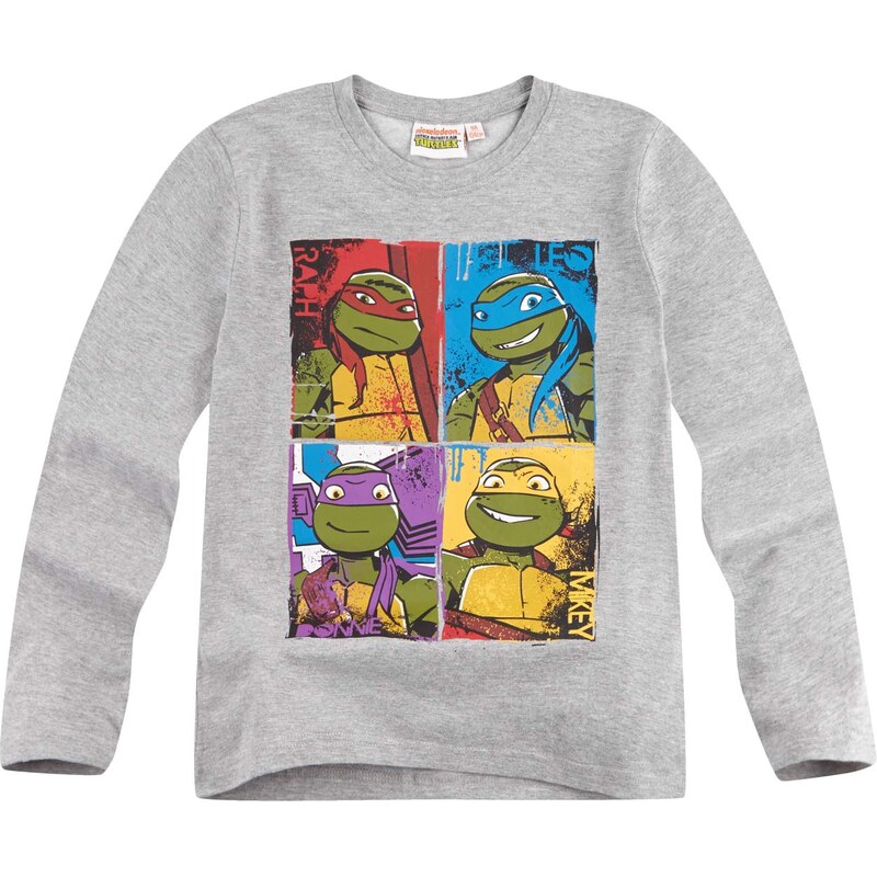 Ninja Turtles Langarmshirt grau in Größe 116 für Jungen