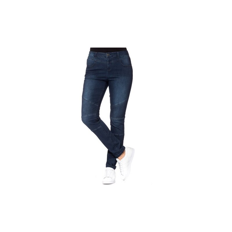 Damen Denim Power-Stretch-Jeans im Biker-Look SHEEGO DENIM blau 40,42,44,46,48,50,52,54,56,58