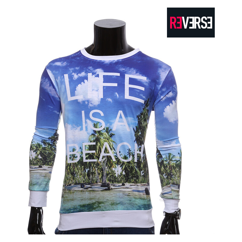 Re-Verse Sweatshirt mit Beach-Print - M