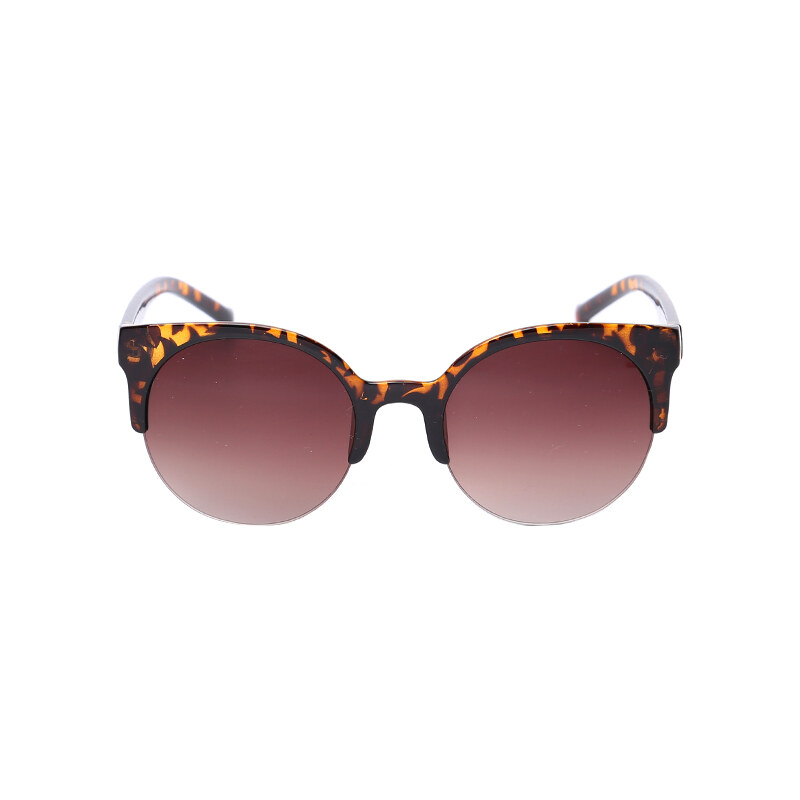 Lesara Halbrand-Sonnenbrille mit runden Gläsern - Mehrfarbig